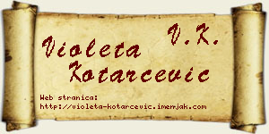 Violeta Kotarčević vizit kartica